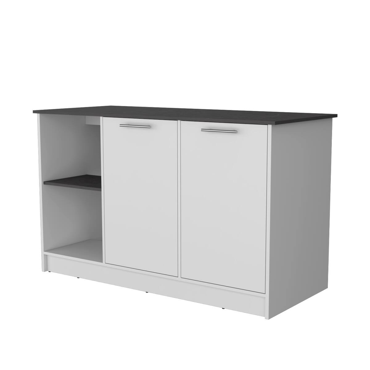 Alt View 2. Loheer - Loheer Multi Color Kitchen Island with Spacious Countertop and Storage - Multi.