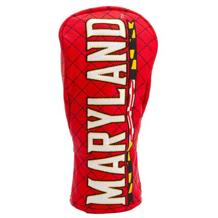 Front. Team Golf - Maryland Terrapins Quilted Fairway Headcover - Multicolor.