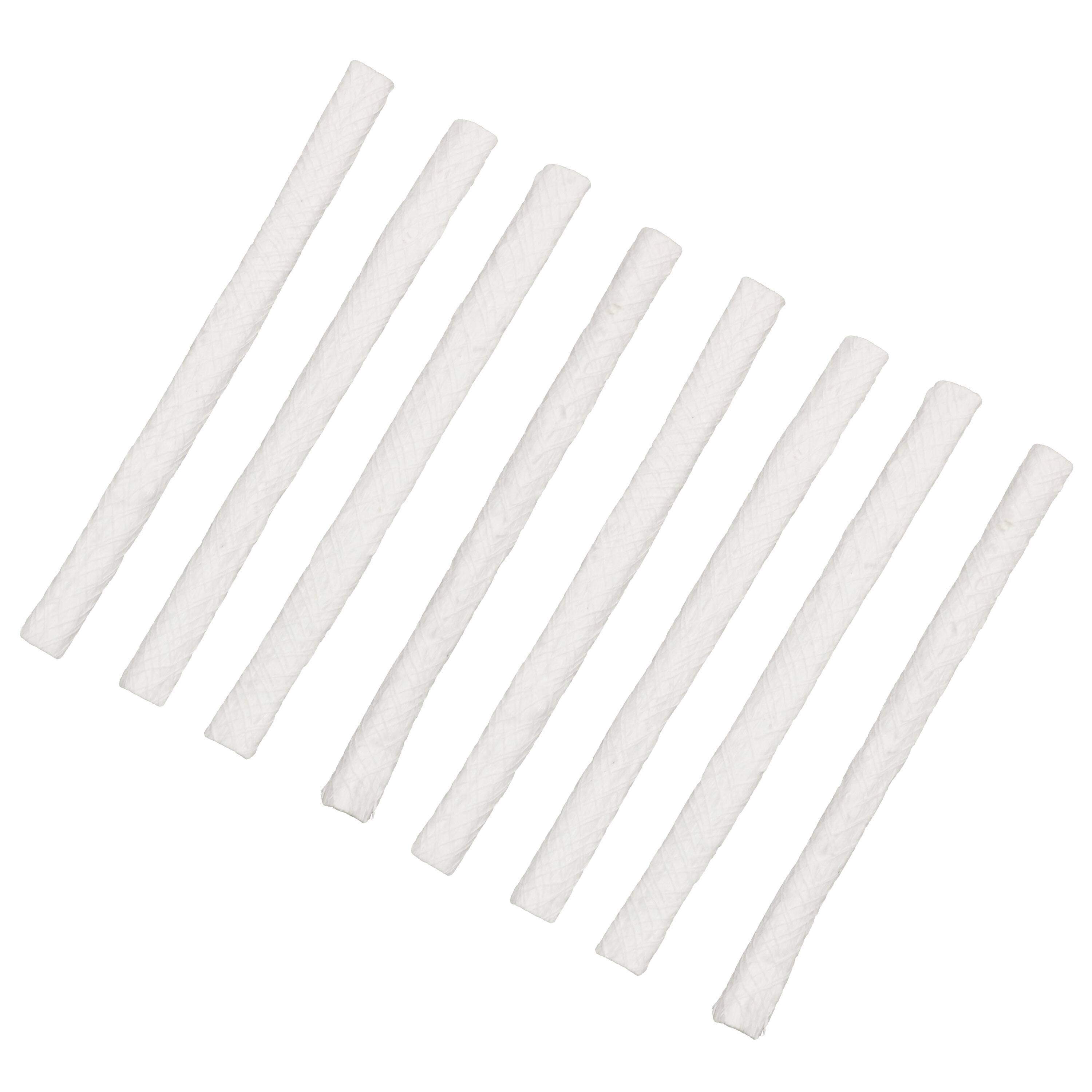 Front. Sunnydaze - Outdoor Torch Replacement Fiberglass Wicks - Set of 8 - White.