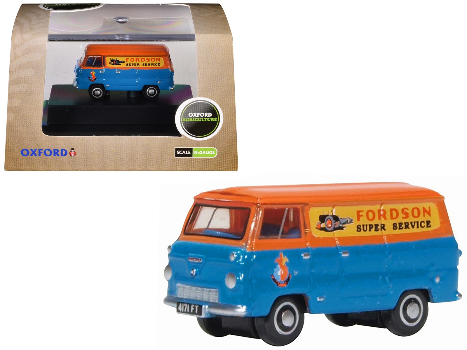 "Ford 400E Van RHD (Right Hand Drive) ""Fordson Super Service"" Blue and Orange 1/148 (N) Scale Model Car by Oxford Diecast" price history on PriceWatchPro