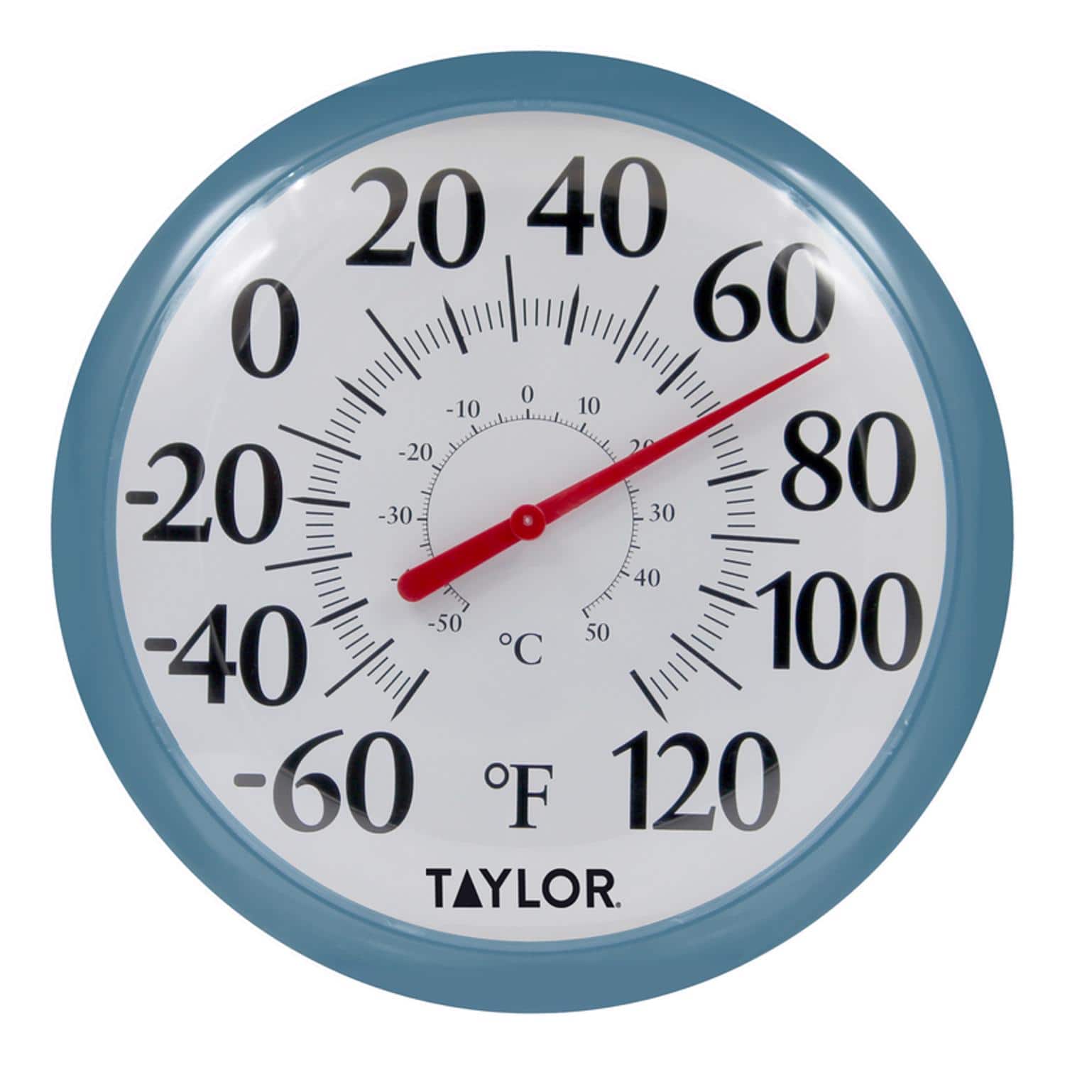 Taylor - Big and Bold Bezel Dial Thermometer Plastic Teal 13.25 in. - Case of 4