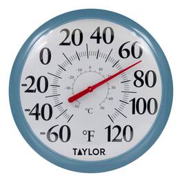 Taylor - Big and Bold Bezel Dial Thermometer Plastic Teal 13.25 in. - Case of 4