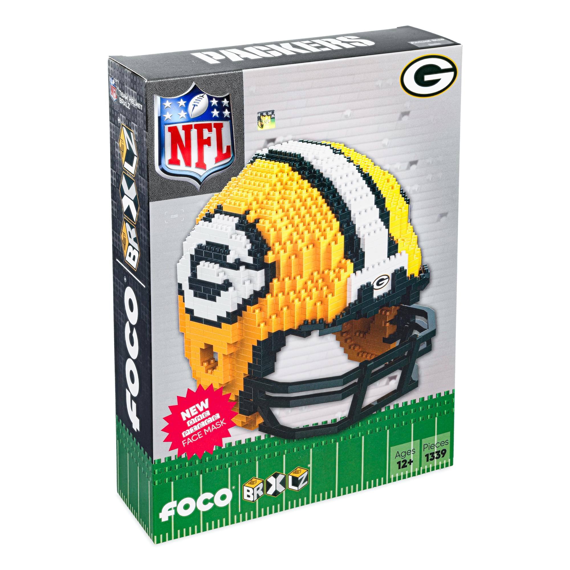 PACKERS G MARK NFL BROCK BR FOCO NEW FACE PIECE ONE MASK Ages 12+ Pieces 1339 BR X FOCO