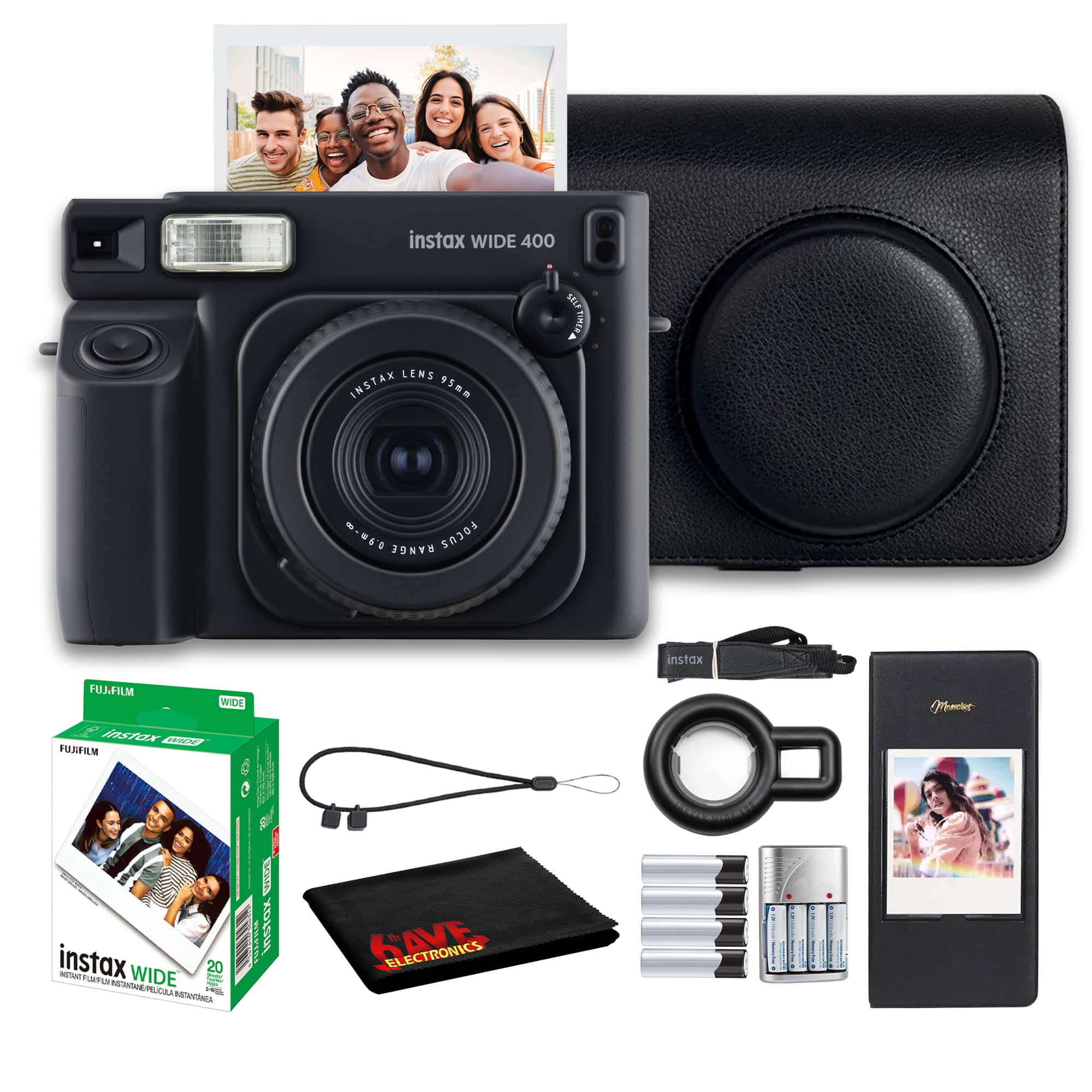 Fujifilm - INSTAX Wide 400 Instant Camera -Black, instax Wide Instant Film