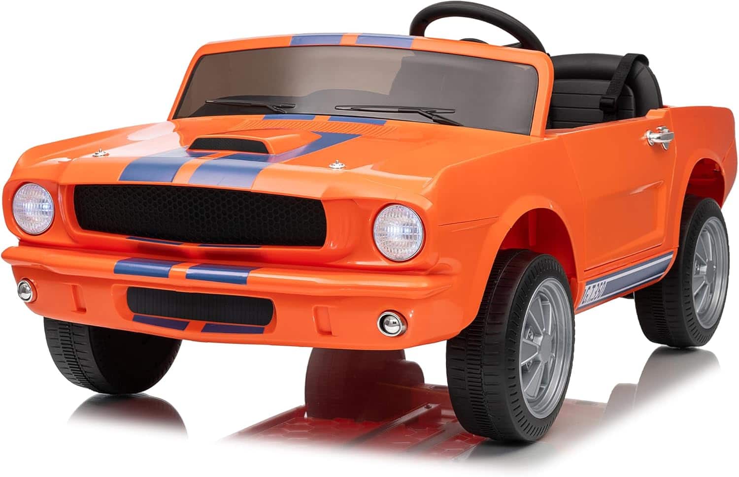Homhougo - 24V Kids Electric Ride On Car, 2 Seater Battery Powered Vehicle w/ Parent Remote, LED Lights, Music