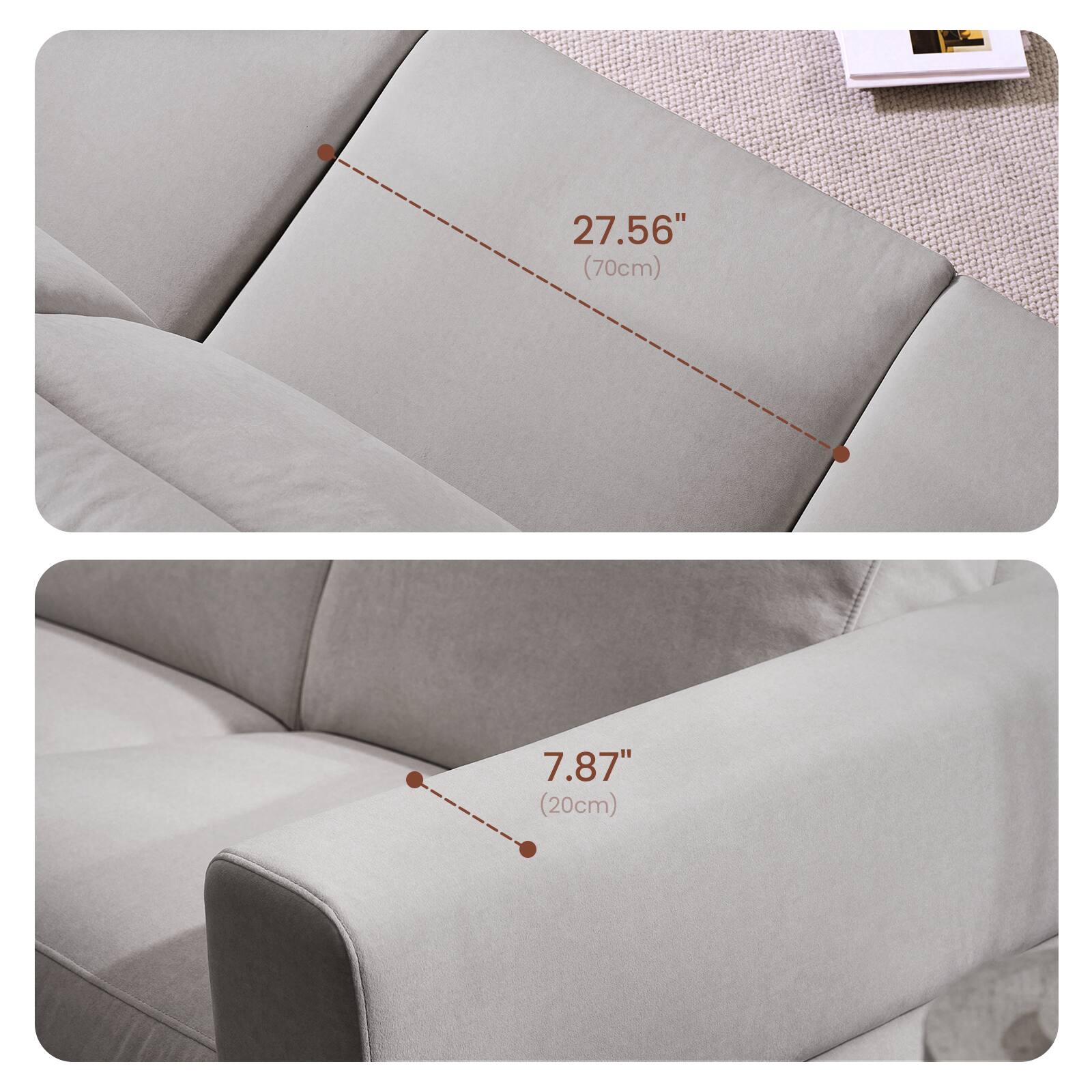 27.56" (70cm)  
7.87" (20cm)