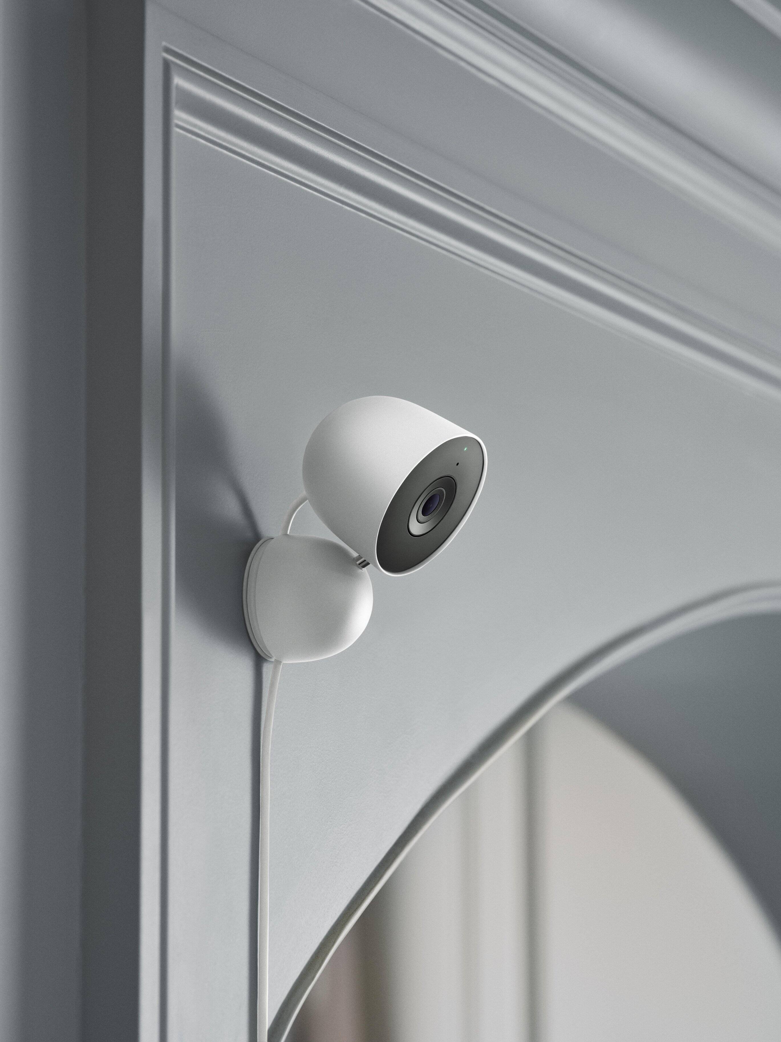 Alt View 19. Google - Nest Cam Indoor (wired, 3rd gen) - Latest Model - 2K Video and Gemini - Hazel.