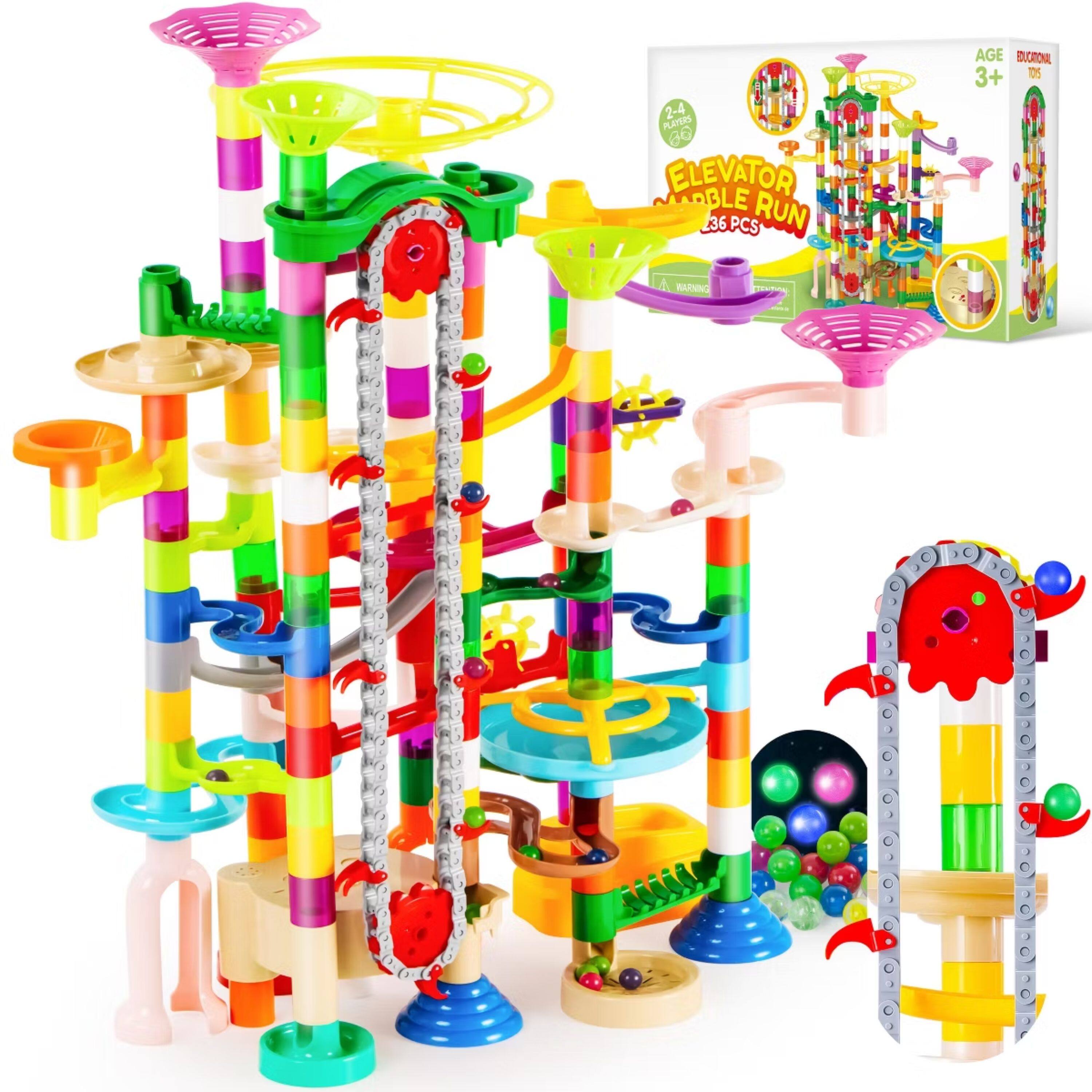 2-4 PLAYERS  
ELEVATOR MARBLE RUN  
236 PCS  
AGE 3+  
WARNING