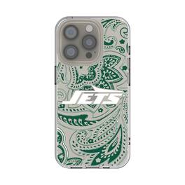 Keyscaper - NFL - New York Jets - iPhone Clear Paisley Design Case - 15 - Multicolor