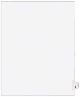 Front. Avery - Legal Pre-Printed Paper Dividers, Side Tab #24, Style, Letter Size, 25/Pack - White.