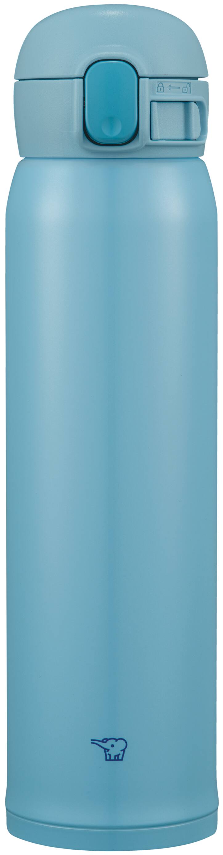 Angle. Zojirushi - Stainless Mug 20oz. - Light Blue.