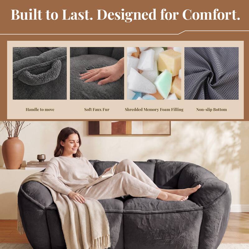 Built to Last. Designed for Comfort.

- Handle to move
- Soft Faux Fur
- Shredded Memory Foam Filling
- Non-slip Bottom