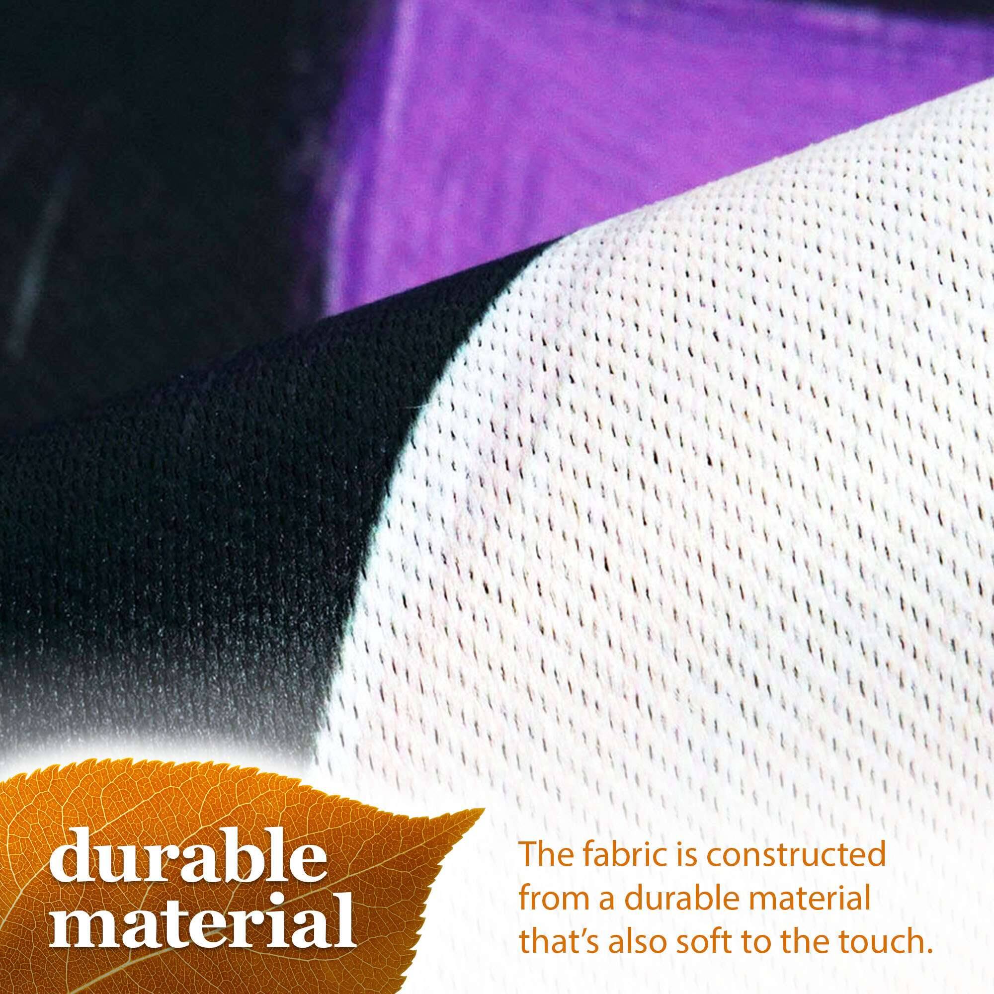 The fabric is constructed from a durable material that's also soft to the touch.