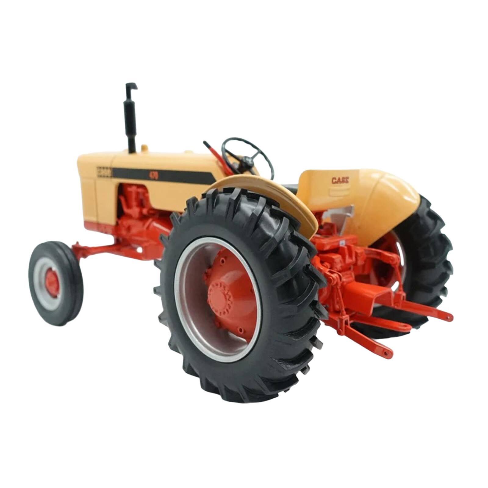 Alt View 2. SpecCast Collectibles - Case 470 Wide Front Tractor Yellow and Orange "Classic Series" 1/16 Diecast Model by SpecCast.