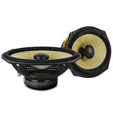 Front. DS18 Audio - DXQ 6x9" 2-way Coaxial Speaker with Built-in Driver (Pair), 150W RMS 4-Ohm.