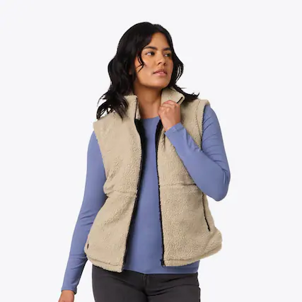 Front. Mobile Warming - Women's Upland Sherpa Heated Vest - Coffee.