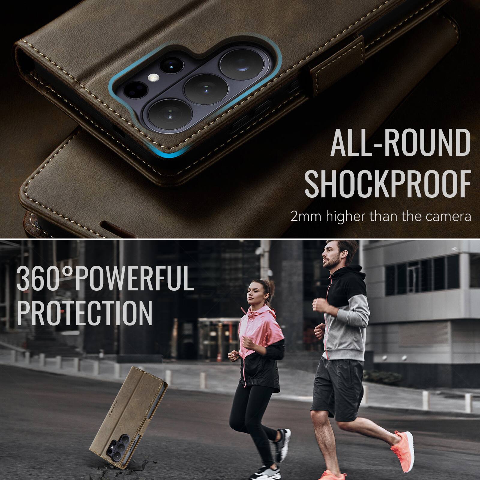 ALL-ROUND SHOCKPROOF  
2mm higher than the camera  

360° POWERFUL PROTECTION