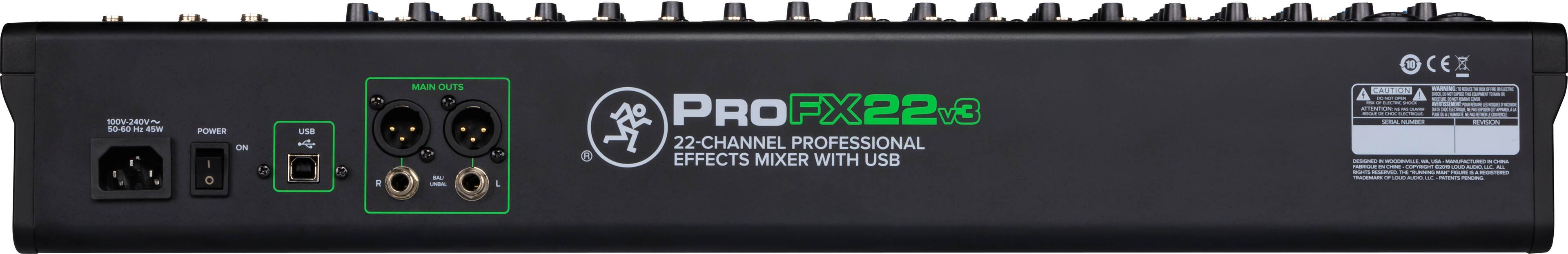 Alt View 12. Mackie - ProFX22v3  Professional Effects Mixer with USB - Black.