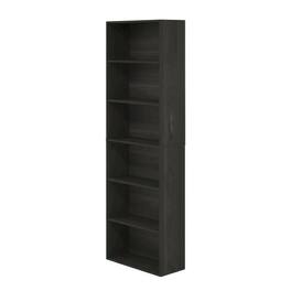 FurniFact - 6-Tier Open Bookcase with Wood Finish for Organizing and Display - Espresso