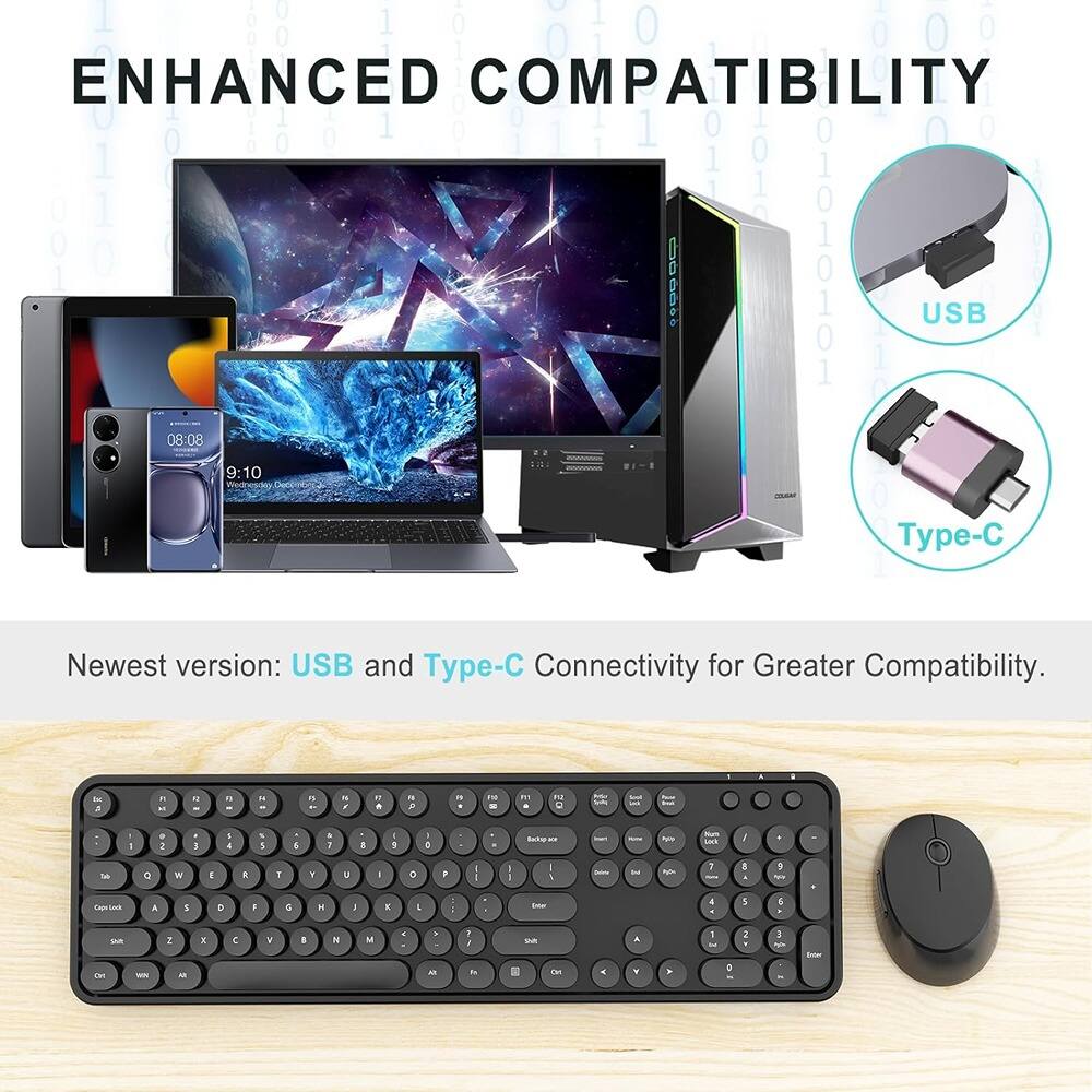 ENHANCED COMPATIBILITY

Newest version: USB and Type-C Connectivity for Greater Compatibility.