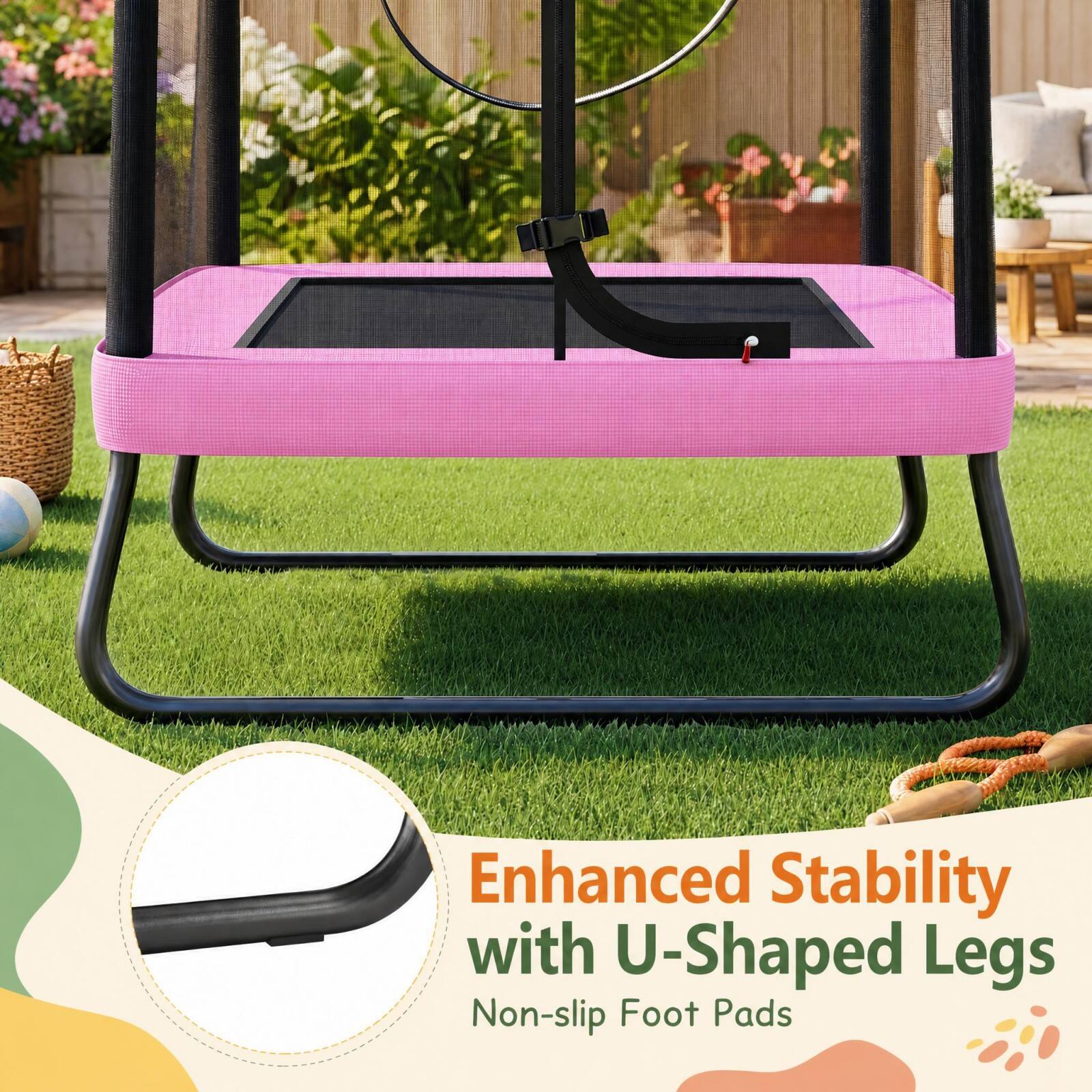 Enhanced Stability with U-Shaped Legs Non-slip Foot Pads