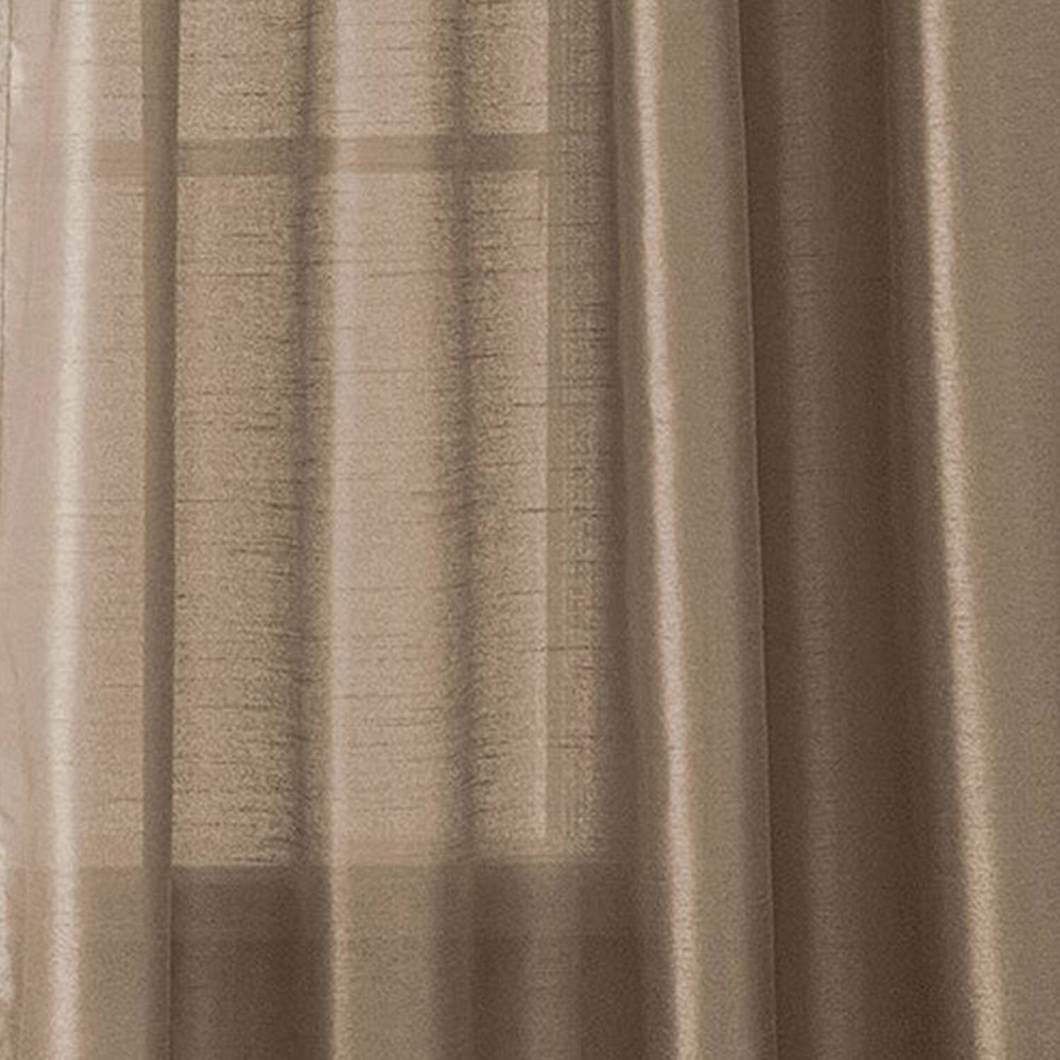 Alt View 2. RT Designers Collection - RT Designers Collection 100% Polyester 82 GSM Faux Silk Nikki Rod Pocket Curtain Panel 54" x 84" Taupe - Taupe.