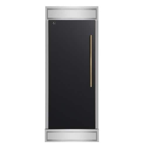 Forno Appliances - Maderno 13.6 Cu. Ft. Built-In Convertible Refrigerator-Freezer with Left Swing Door and Smooth Decorative Grill - Black/Silver