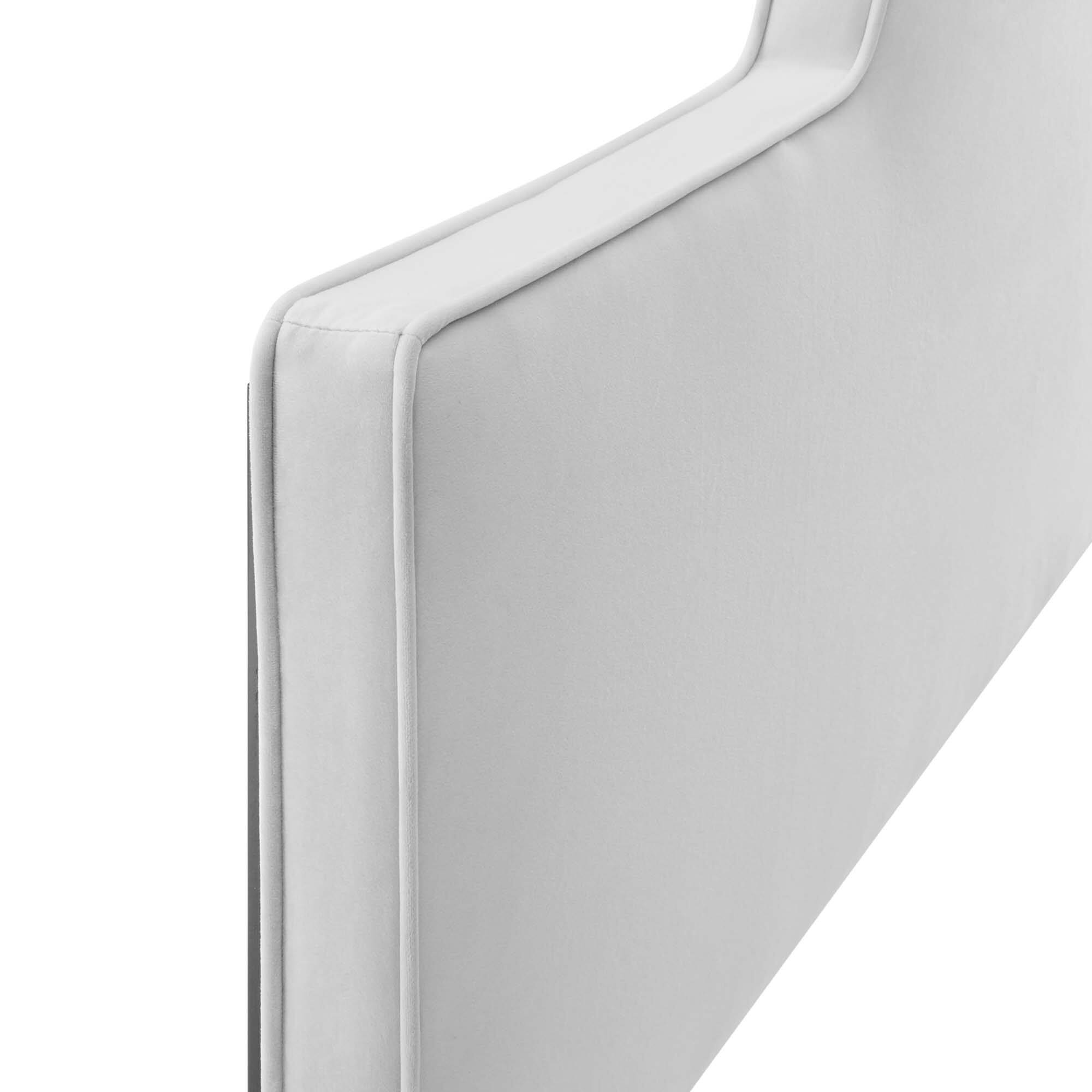 Back. Modway - Dawn Performance Velvet Twin Headboard by Modway - Light Gray.