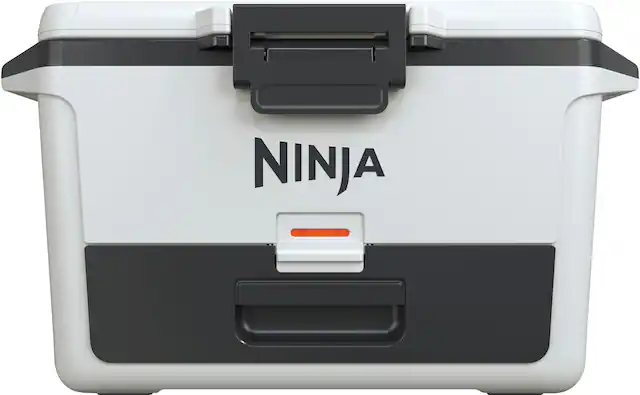 Front. Ninja - FrostVault 50qt Hard Cooler with Dry Zone - Cloud White.