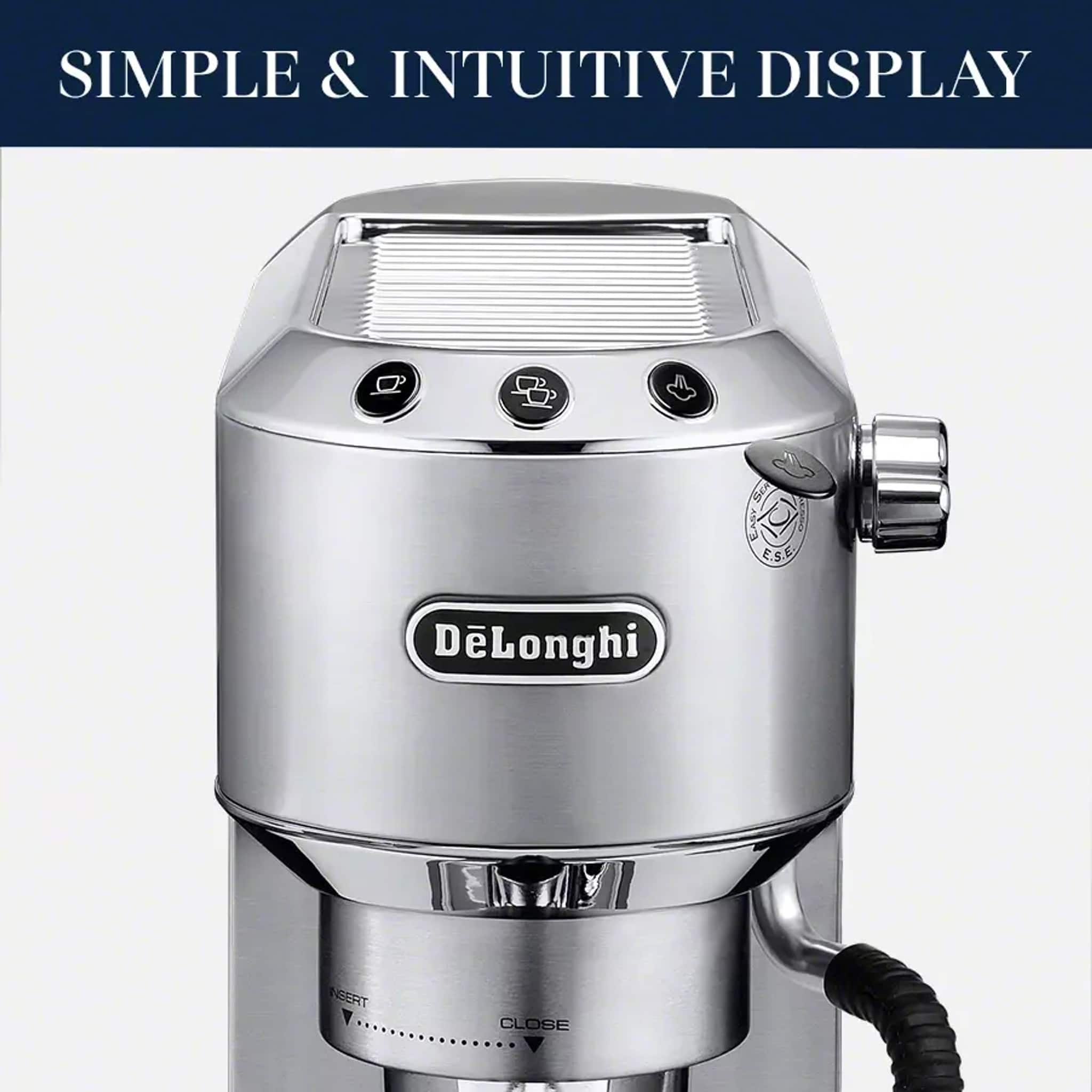 Alt View 12. De'Longhi - EC885M Dedica Arte Pump Espresso Machine - Stainless Steel.
