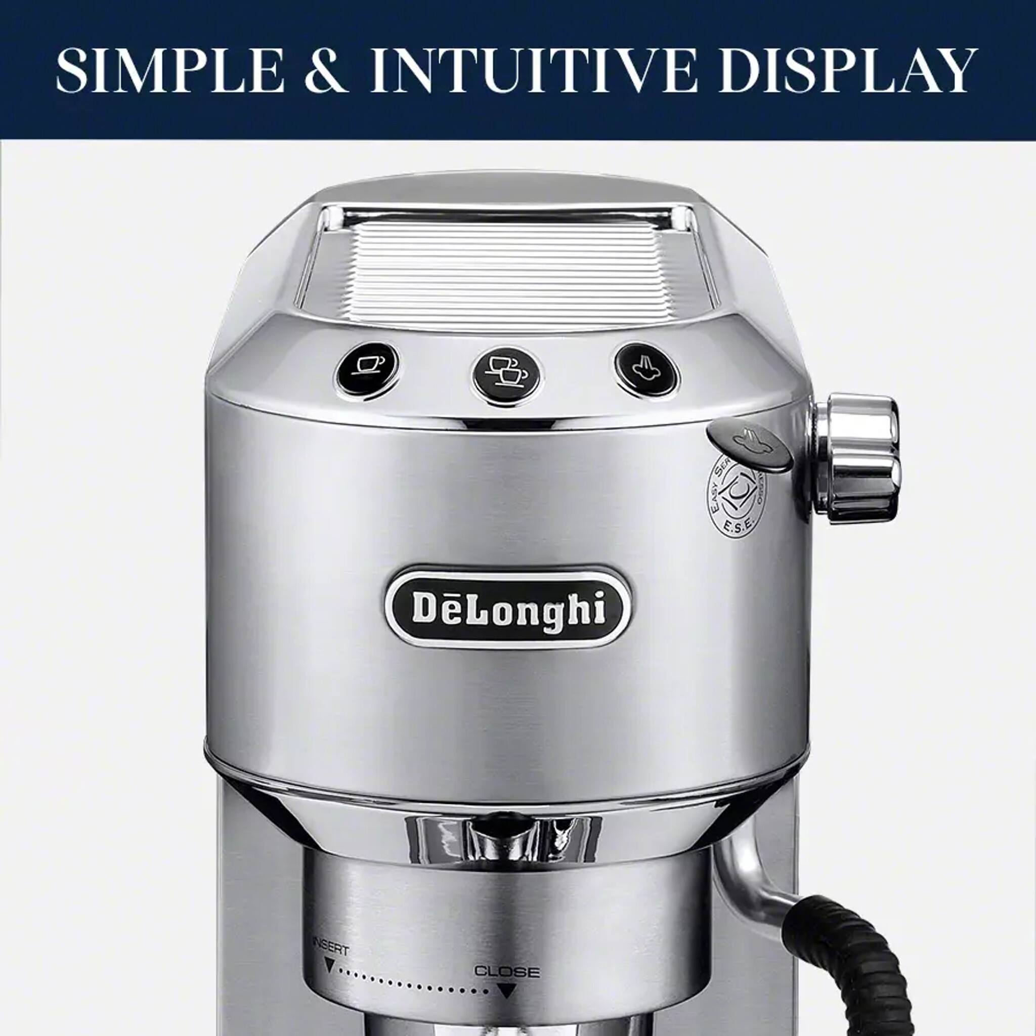 Alt View 12. De'Longhi - EC885M Dedica Arte Pump Espresso Machine - Stainless Steel.