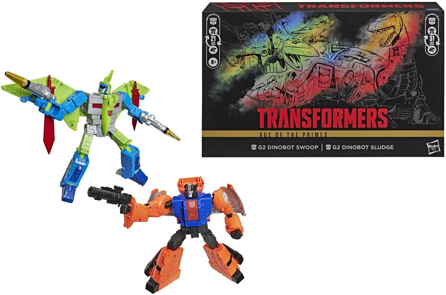 Hasbro Collectibles - Transformers - Age of the Primes - G2 Dinobots Swoop & Sludge Converting - COLLECTIBLES