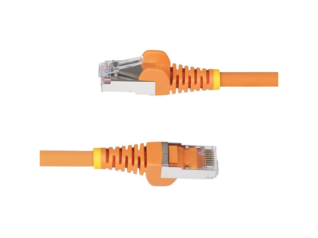 Front. StarTech.com - StarTech 25ft Orange CAT6a Ethernet Cable Model NLOR-25F-CAT6A-PATCH.