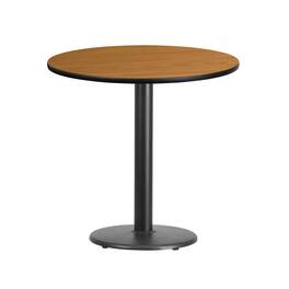 Flash Furniture - Graniss 30'' Round Laminate Table Top with 18'' Round Table Height Base - Natural