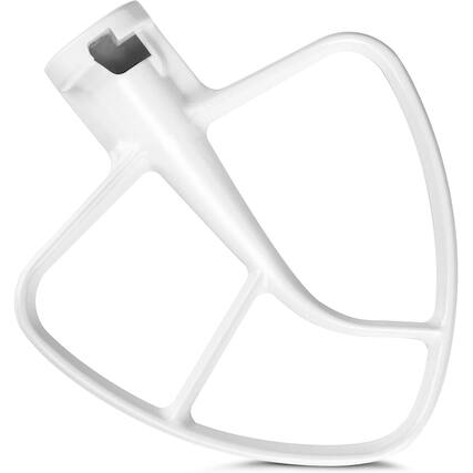 Front. KitchenAid - K45B 4.5Qt Coated Flat Beater for KitchenAid - 4.5 Quart Kitchen Aid Accessories and Mixer Attachments - white.