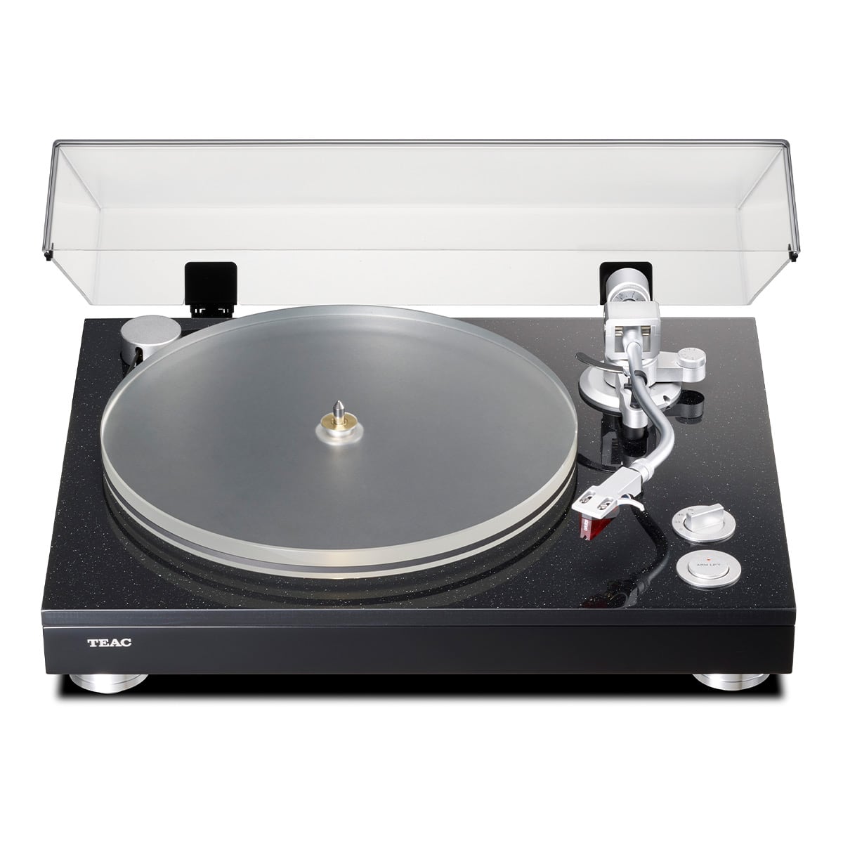 TEAC - TN-5BB Balanced Belt-Drive Turntable with Pre-Installed Ortofon 2M Red MM Cartridge - Macassar Ebony
