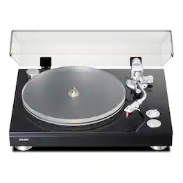 TEAC - TN-5BB Balanced Belt-Drive Turntable with Pre-Installed Ortofon 2M Red MM Cartridge - Macassar Ebony