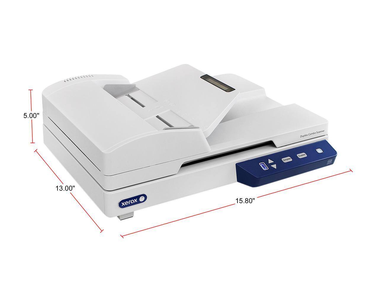 5.00" Combo Scanner Duplex  
13.00" xerox 15.80"