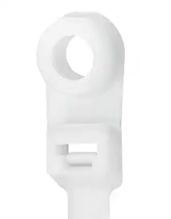 Front. Grizzly Supply - 8" 50lb Screw Mount Cable Tie 100/bag - Natural.