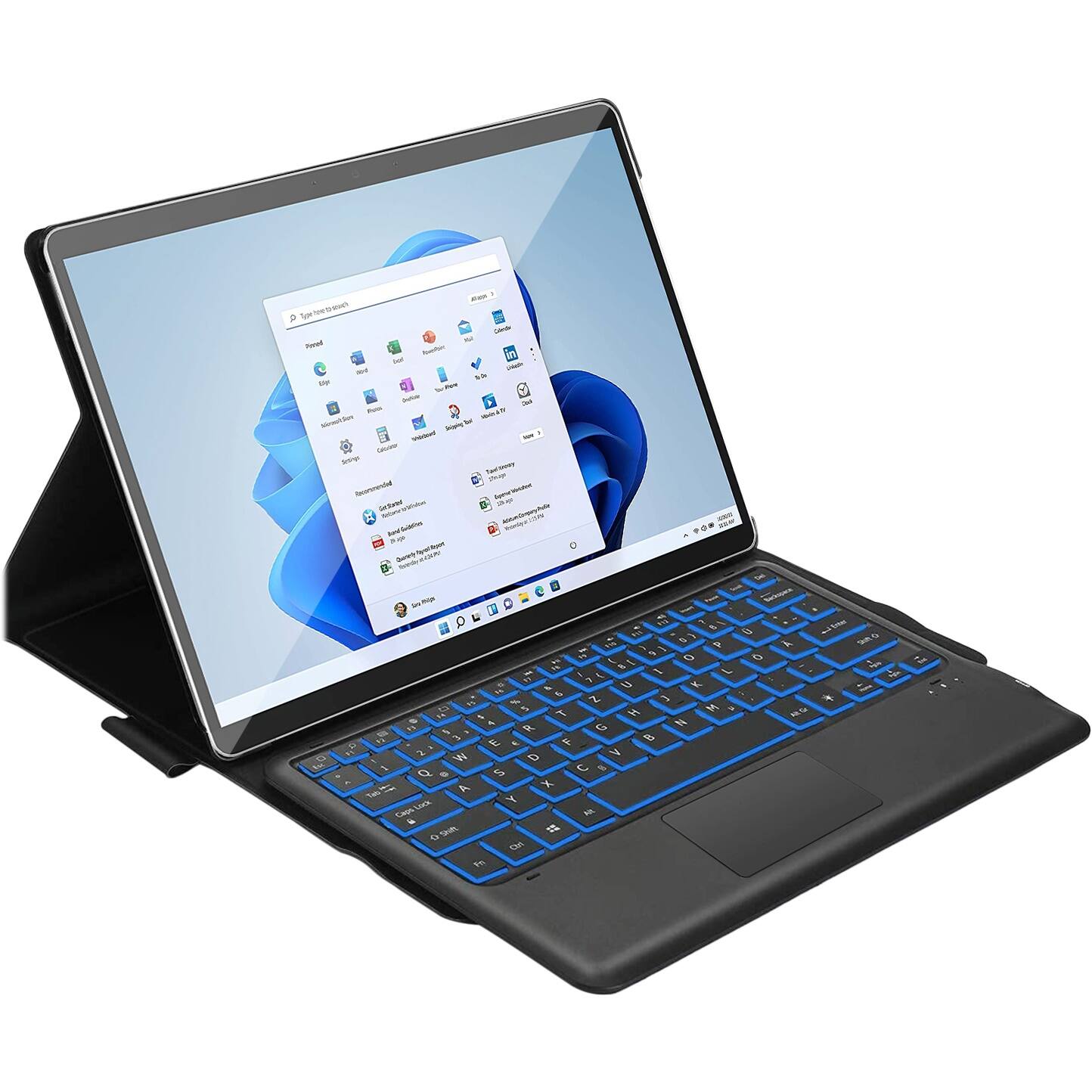 Alt View 12. SaharaCase - Keyboard Case for Microsoft Surface Pro 8 - Black.