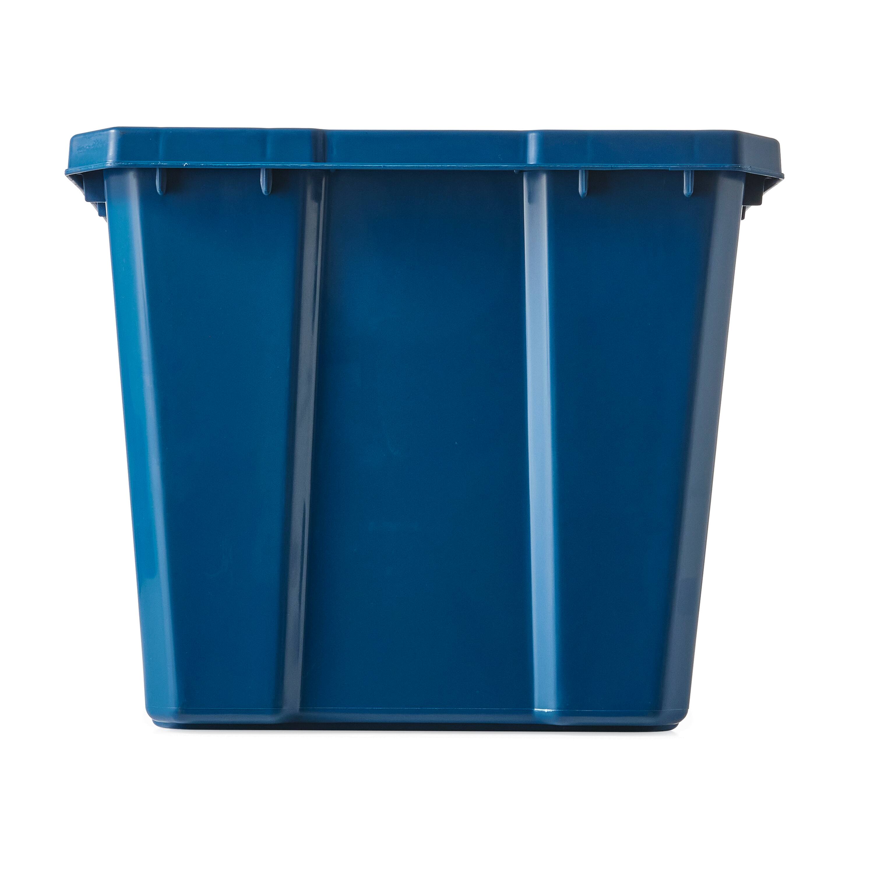 Alt View 7. Gracious Living - Gracious Living Medium Curbside Blue Box Plastic 17 Gallon Home Recycling Bin - Blue.