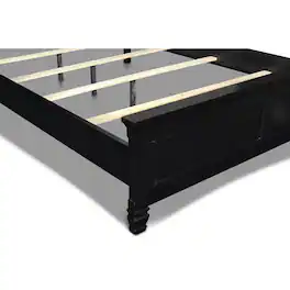 New Classic Furniture - Furniture Tamarack Contemporary Solid Wood 5/0 Q Panel Bed - Black