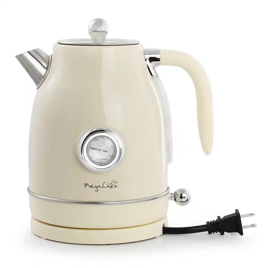 MegaChef 1 8 Quart Electric Tea Kettle And 2 Slice Toaster Combo In megachef-1-8-quart-electric-tea-kettle-and-2-slice-toaster-combo-in