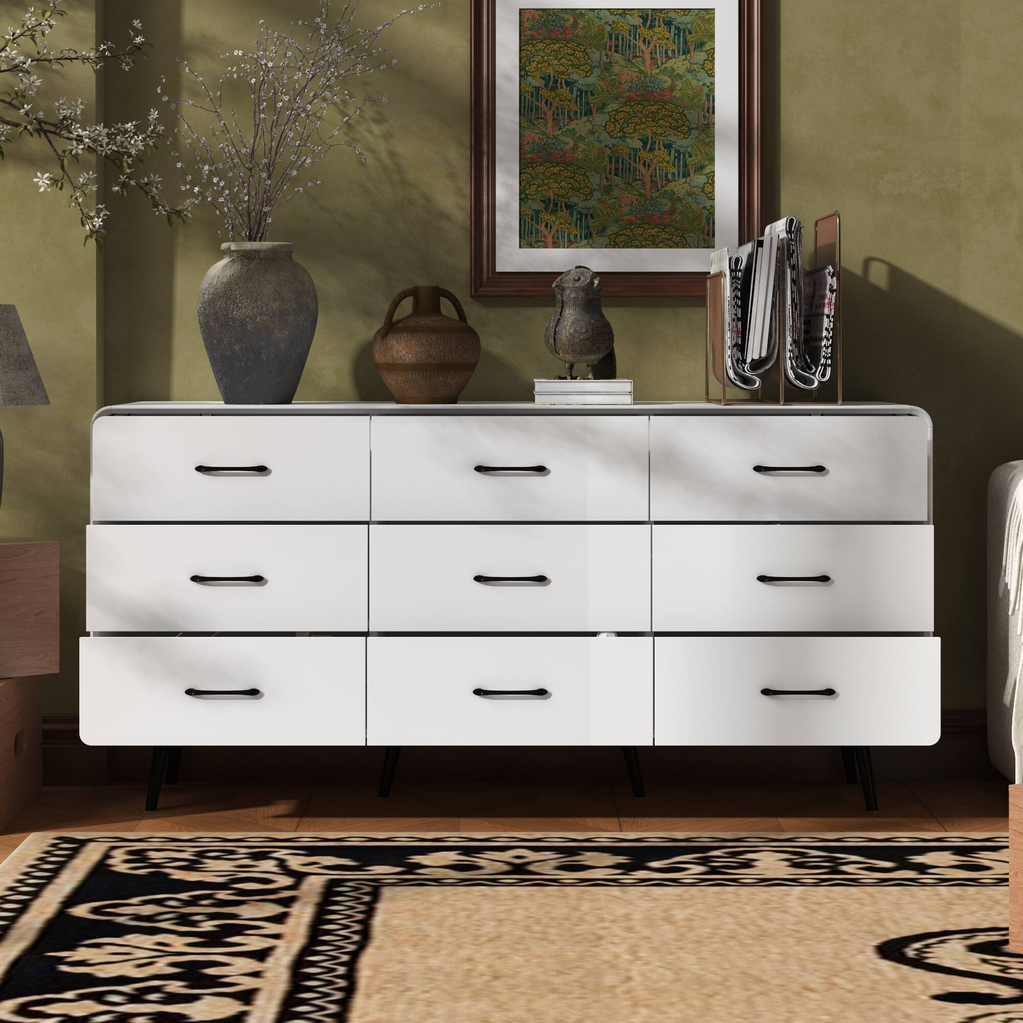 Alt View 9. FUFU & GAGA - FUFU&GAGA Horizontal Dresser with Rounded Corners & Anti - Tip Feature - White.