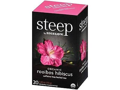 steep by BIGELOW

ORGANIC rooibos hibiscus caffeine free herbal tea

20 individually wrapped tea bags

1.60 oz (45g)