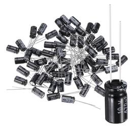 Unique Bargains - 470uF 10V 6x12mm Electrolytic Capacitor, 105C High Temp Radial Leads, for TVs/LCDs/VCD, 60pcs - Black