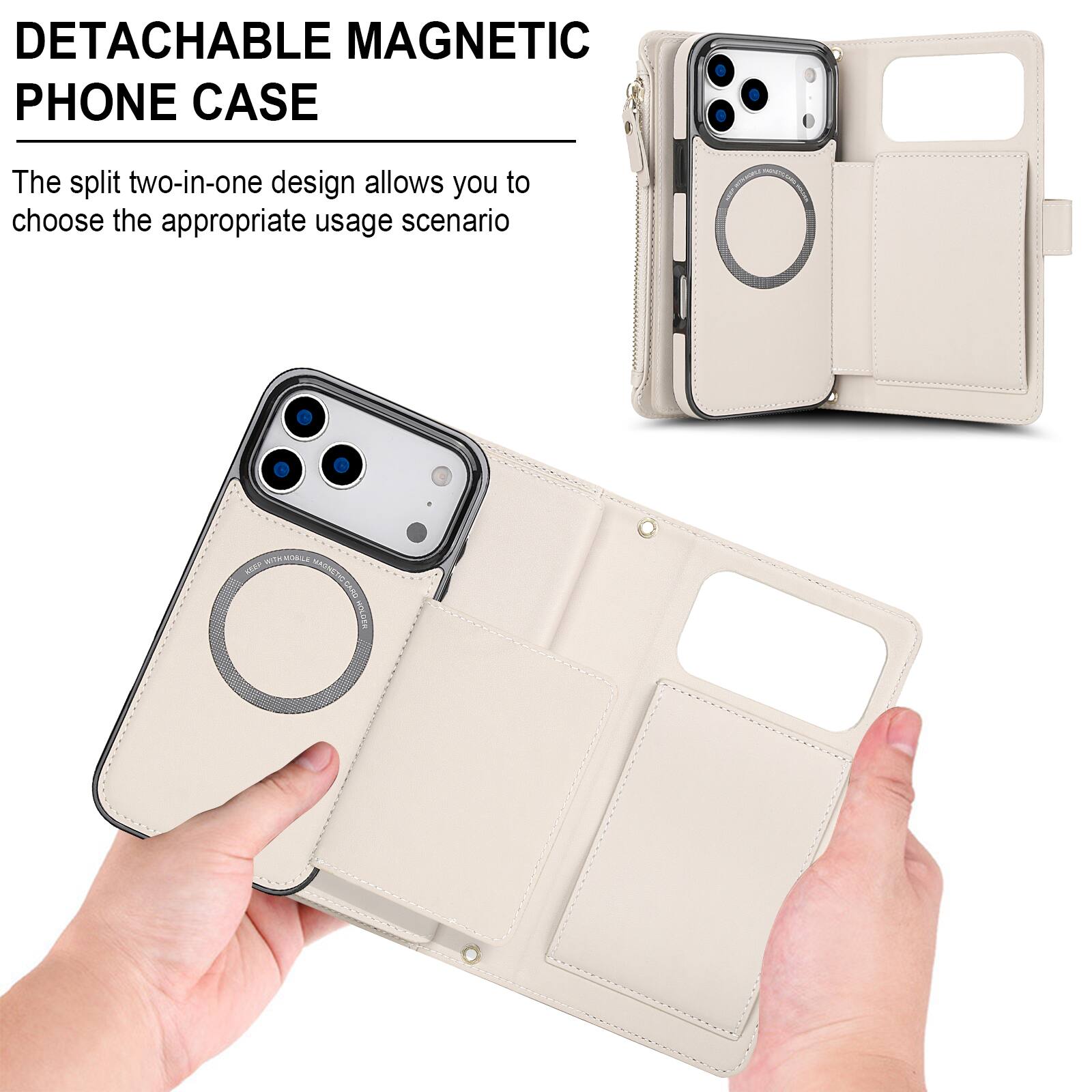 Dteck Wallet Phone Case for Apple iPhone 18 Pro Max, 2 in 1 RFID ...