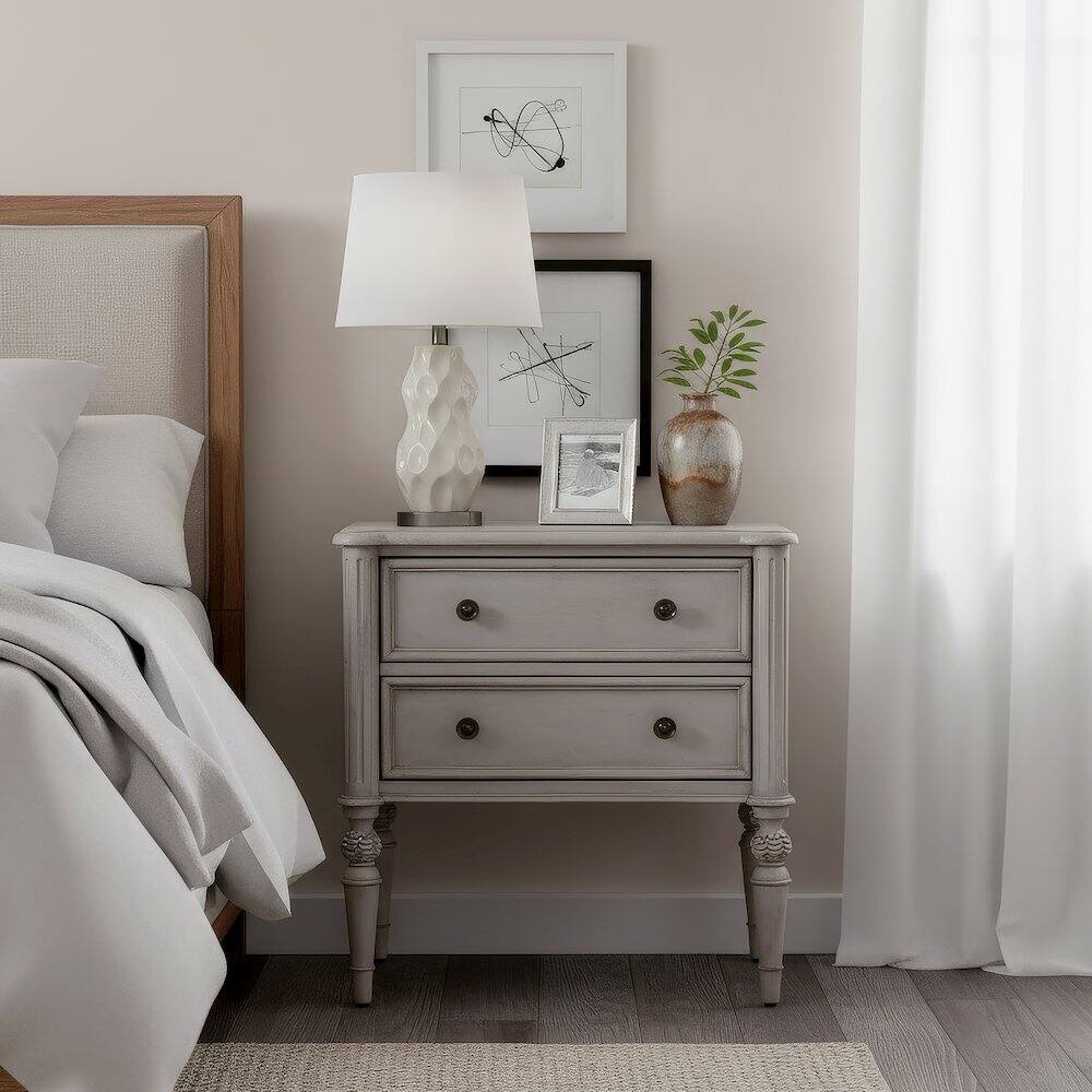 Alt View 6. Butler Specialty - Ginny 25 in. W Rectangular Wood 2 Drawer Accent Chest - Grey.