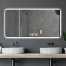 Boyel Living - 28 by 60 Inch LED Bathroom Mirror Three Color Dimmable Backlit with One Touch Demist