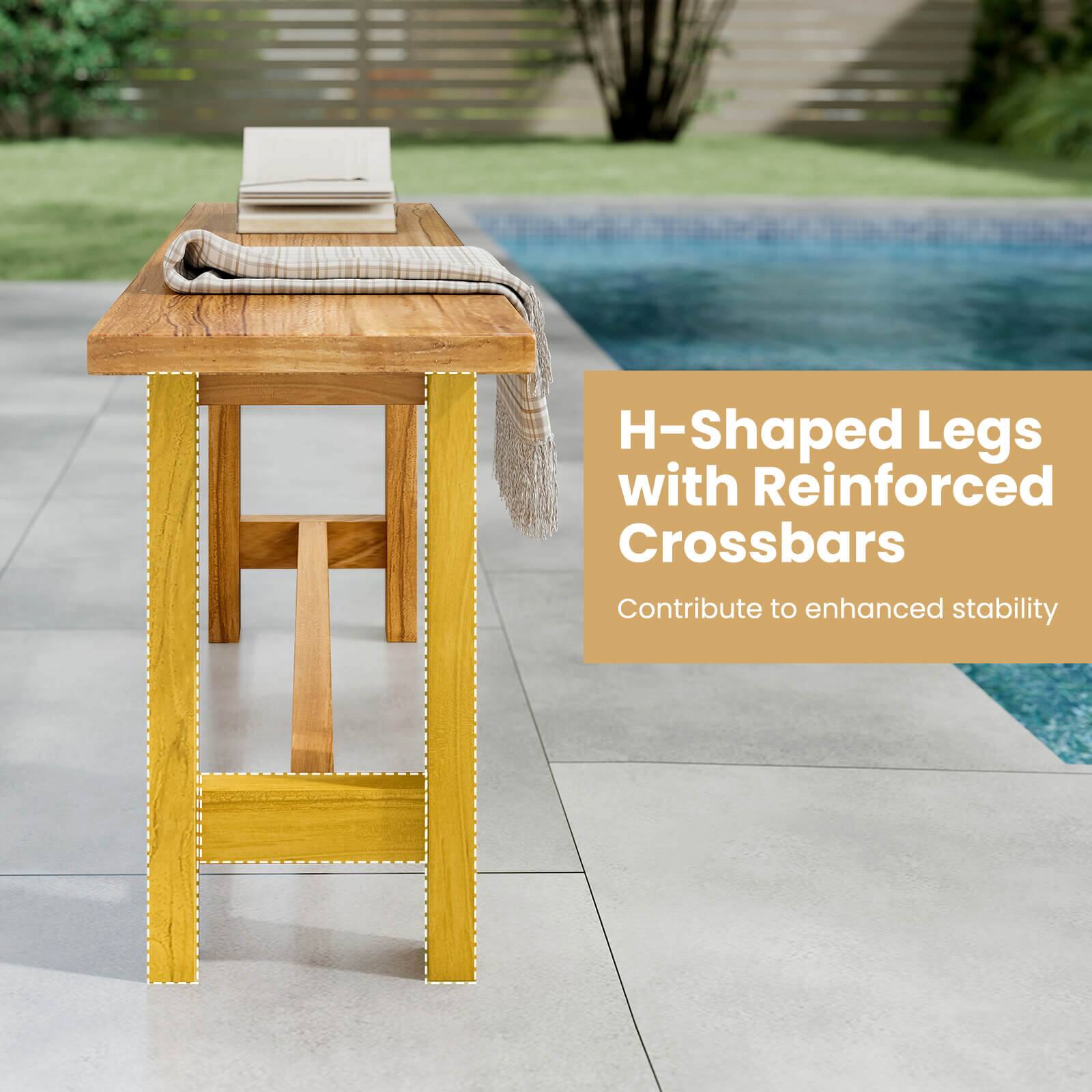 H-Shaped Legs with Reinforced Crossbars  
Contribute to enhanced stability